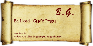 Bilkei György névjegykártya